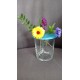 Pique flowers for small pot, glass or glass. Craft creation in enamelled earthenware