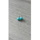 Boucles d'oreilles puce verre fusing bleu turquoise