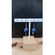 Boucles d'oreilles céramique bleu et dauphin acier inoxydable