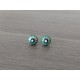 Boucles d'oreilles puce verre fusing millefiori verte