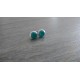 Boucles d'oreilles puce verre fusing rose et turquoise