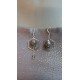 Boucles d'oreilles asymétriques géométriques céramique terre noir