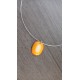 Woman pendant glass fusing yellow and orange creative vendée