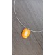 Pendentif femme verre fusing orange créatrice vendée