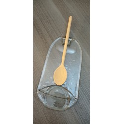 Plat en bouteille de verre recyclé fondue transparente