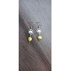 Green ceramic earrings