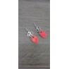 Orange ceramic earrings