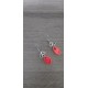 Boucles d'oreilles céramique orangé éléphant 