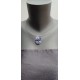 Pendentif en verre fusing millefiori coloris bleu créatrice bijoux artisanaux vendée