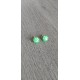 Boucles d'oreilles puce verre fusing millefiori verte