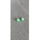 Smart earrings glass fusing millefiori light green