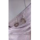 Boucles d'oreilles fantaisie céramique rondes terre noir
