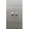 Earrings chip glass fusing millefiori blue.