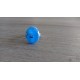 Bague verre fusing bleu création française inox