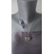 Pendentif oiseau à pois faïence émaillé céramique artisanale made in france