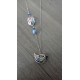 Pendentif oiseau à pois faïence émaillé céramique artisanale made in france