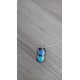 collier de verre fusing noir blanc bleu et turquoise dichroïc