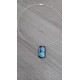 blue white black fusing glass necklace and dichroïc pink