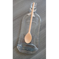 Plat en bouteille de verre recyclé fondue transparente