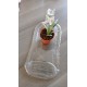 Plat en bouteille de verre recyclé fondue transparente