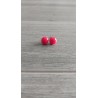 Boucles d'oreilles puce verre fusing millefiori rouge transparent