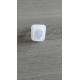 Bague fantaisie verre fusing blanc rouge dichroic acier inoxydable