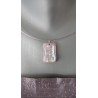 collier de verre fusing rose dichroïc