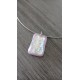 collier de verre fusing rose dichroïc