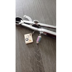 Boucles d'oreilles equerre crayon cadeau maitresse