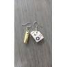 Boucles d'oreilles ardoise crayon cadeau maitresse