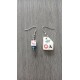 Boucles d'oreilles ardoise crayon cadeau maitresse