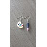 Boucles d'oreilles école ardoise cadeau maitresse