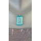 Pendentif verre fusing dichroïque turquoise créatrice vendée