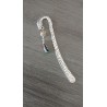 Green ceramic bookmark, liberty fabrics and silver metal