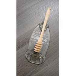 Plat en bouteille de verre fondue recyclé transparente