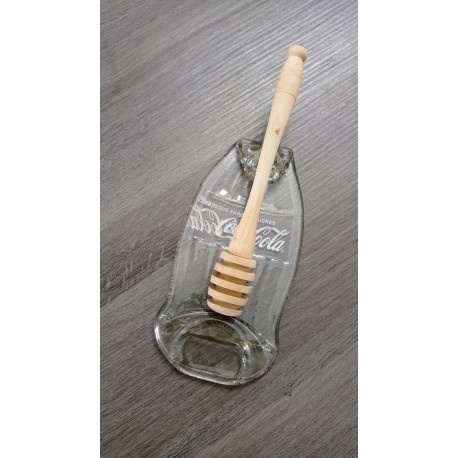 Plat en bouteille de verre fondue recyclé transparente