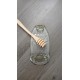 Plat en bouteille de verre fondue recyclé transparente