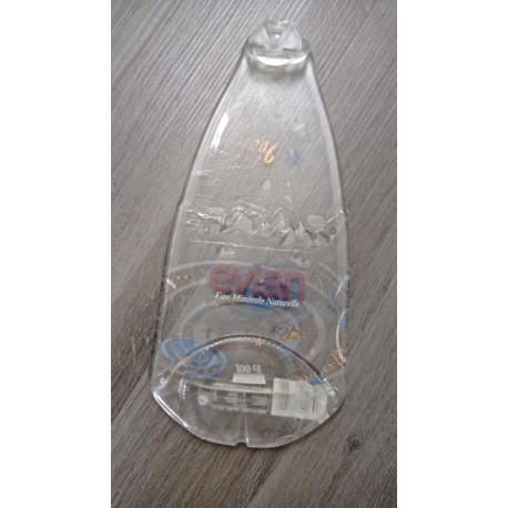 Plat en bouteille d'eau en verre recyclé fondue transparente