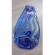 Repose cuillère bleu en bouteille de verre recyclé, fondue en Vendée 