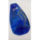 Repose cuillère bleu en bouteille de verre recyclé, fondue en Vendée 
