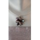 Collier céramique puzzle rose turquoise blanc et noir