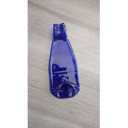 Décoration Repose cuillère bleu en bouteille de verre recyclé, fondue en Vendée 