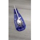 Pique purple white flowers for small pot, glass or glass. Craft creation in enamelled earthenware