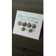 Les insolites : Boucles d'oreilles puce verre fusing millefiori bleues vertes et blanches fleurs