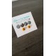 Les insolites : Boucles d'oreilles puce verre fusing millefiori orange