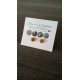 Les insolites : Boucles d'oreilles puce verre fusing millefiori orange