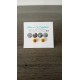 Les insolites : Boucles d'oreilles puce verre fusing millefiori orange