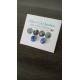 Boucles d'oreilles puce verre fusing millefiori bleu fleurs