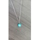 Turquoise pendant effects glass fusing dichroic craft creation vendée