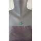 Pendentif turquoise effets en verre fusing dichroic création artisanale vendée